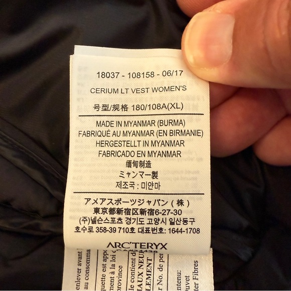 ARC’TERYX CERIUM LT VEST WOMEN'S - XL - Black - Like New Condition - Picture 7 of 8